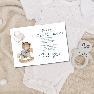 Carte D'accompagnement C'est un garçon Teddy Bear & Balloons Apporter un