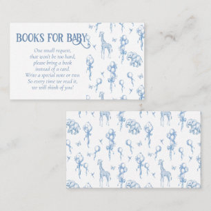 Carte D'accompagnement C'est un petit Baby shower Safari Animal Blue Ball