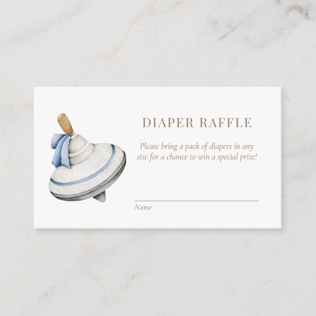 Carte D'accompagnement C'est un petit bonbon bleu Boho Toys Diaper Raffle (Devant)
