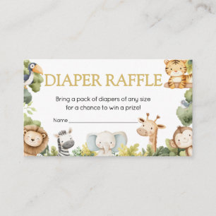 Carte D'accompagnement C'est un petit Safari Jungle Safari Animal Diaper 