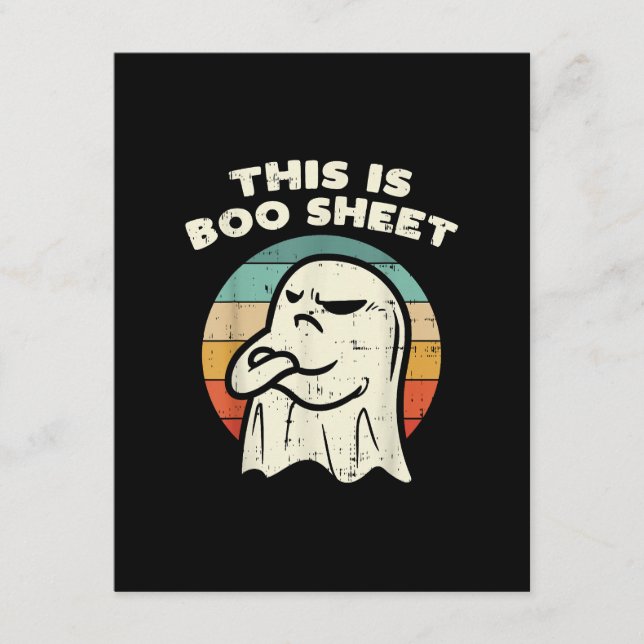 Carte D'accompagnement C'est une feuille de fantôme Boo  (Devant)