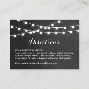 Carte D'accompagnement Chaîne de charbon Mariage voyants Instructions Ins