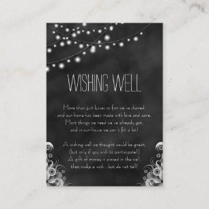 Carte D'accompagnement Chaîne Lights Black Chalkboard Wise well