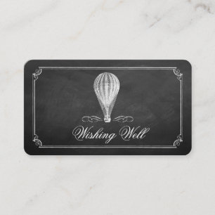 Carte D'accompagnement Chalkboard Hot Air Balloon Collection Mariage