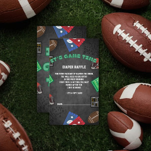 Carte D'accompagnement Chalkboard It's Game Time Football Baby shower