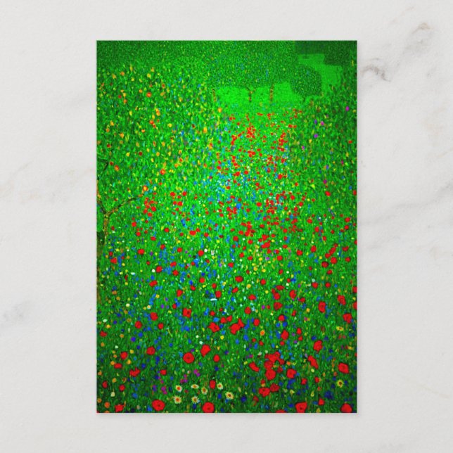Carte D'accompagnement Champ de coquelicots de Gustav Klimt (Devant)
