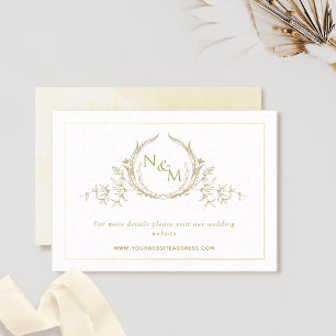 Carte D'accompagnement Champagne Aquarelle Monogramme Site Mariage