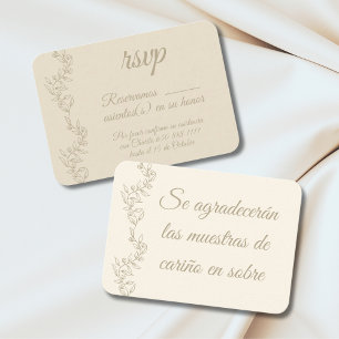 Carte D'accompagnement Champagne RSVP Muestra de Cariño en Sobre