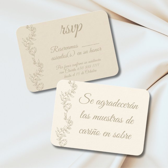 Carte D'accompagnement Champagne RSVP Muestra de Cariño en Sobre (Créateur téléchargé)