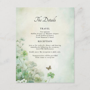 Carte D'accompagnement Champs de détails du trèfle