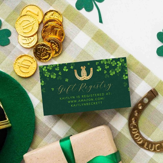 Carte D'accompagnement Chanceux en amour Mariage Saint-Patrick (Créateur téléchargé)