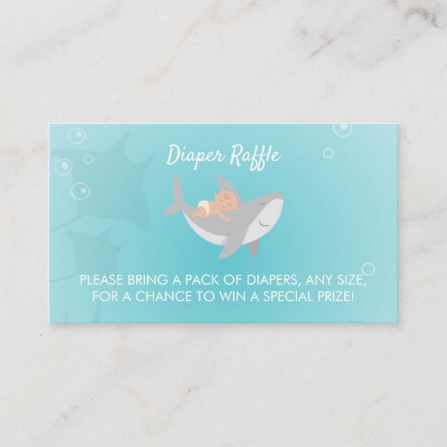 Carte D'accompagnement Charbon Baby shower de requin doux (Devant)