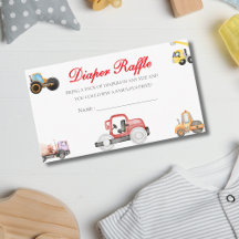 Chariots bébé en construction baby shower Chaudièr