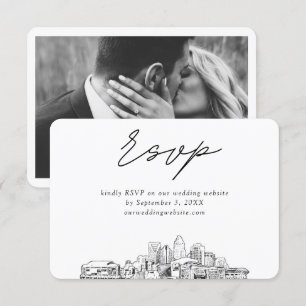 Carte D'accompagnement Charlotte Wedding Minimalist Sketch RSVP