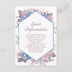 Carte D'accompagnement Charme Parisien Chic Informations de Mariage Flora
