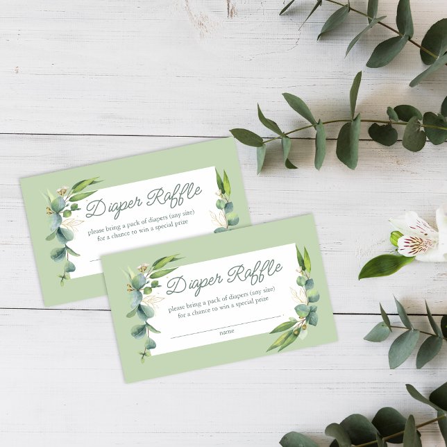 Carte D'accompagnement Charme vert Bois Animaux Quitter Raffle (Créateur téléchargé)