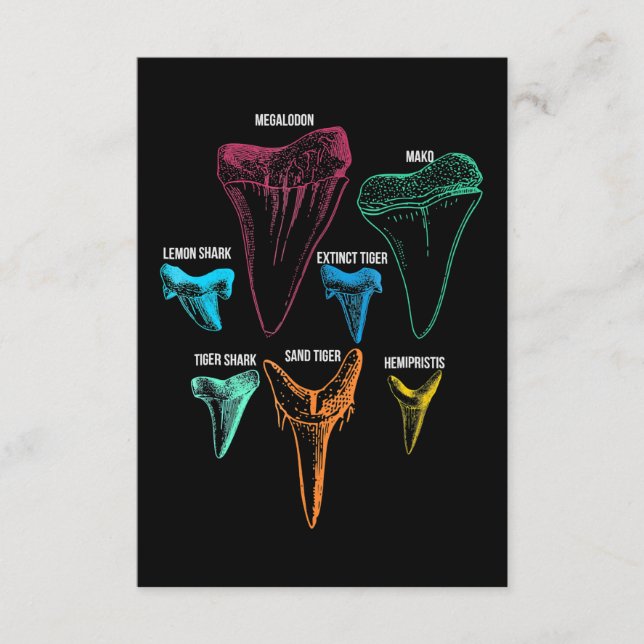 Carte D'accompagnement Chasse aux dents de requin - Cadeaux de requin fou (Devant)