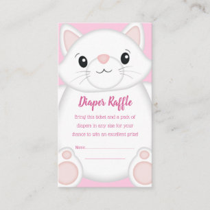 Carte D'accompagnement Chat Baby shower Kitty Rose