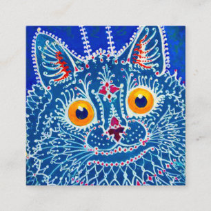 Carte D'accompagnement Chat gothique bleu