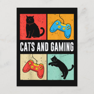 Carte D'accompagnement Chats Et Jeux Pour Le Jeu Vidéo Amoureux des chats