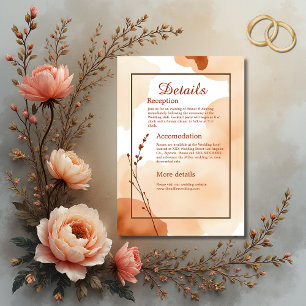 Carte D'accompagnement Chaud abstrait boho ton mariage