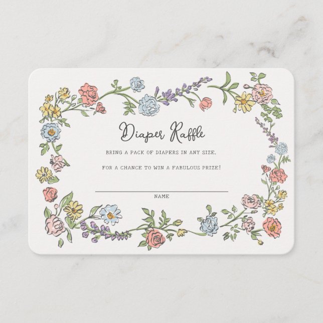 Carte D'accompagnement Chauffage de jardin de printemps Raffle Baby Inser (Devant)