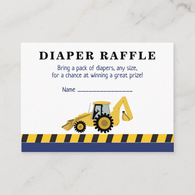 Carte D'accompagnement Chaussure de Baby shower de construction Brochure  (Devant)