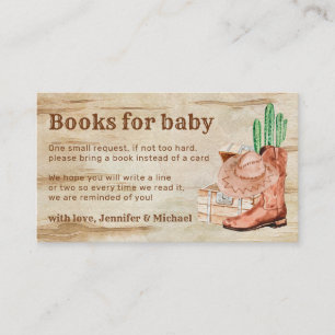 Carte D'accompagnement Chaussures à chapeau en bois Cactus Cowboy Livres 