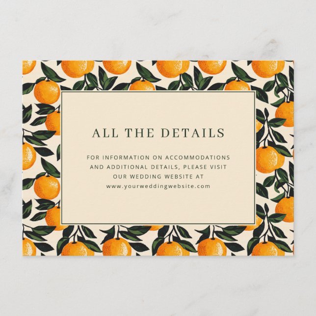 Carte D'accompagnement Cheerful Orange Botanical (Devant)