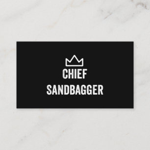Carte D'accompagnement Chef Sandbagger Golf mème Bjj Chess Sandbag