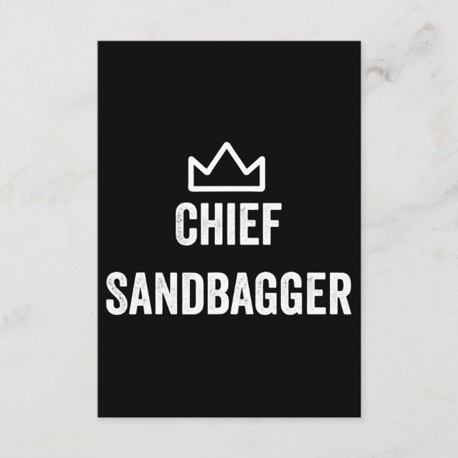 Carte D'accompagnement Chef Sandbagger Golf mème Bjj Chess Sandbag (Devant)