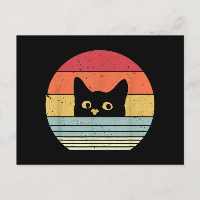 Carte D'accompagnement Chemise de chat. Style rétro (Devant)