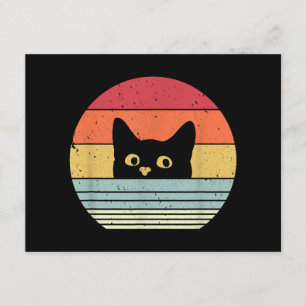 Carte D'accompagnement Chemise de chat. Style rétro