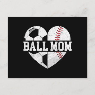 Carte D'accompagnement Chemise de Maman de Ballon Cœur Drôle Baseball Foo