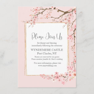 Carte D'accompagnement Cherry Blossom Mariage