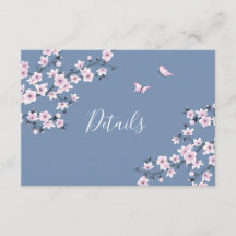 Cherry Blossom rose Dusty Blue Détails du Mariage