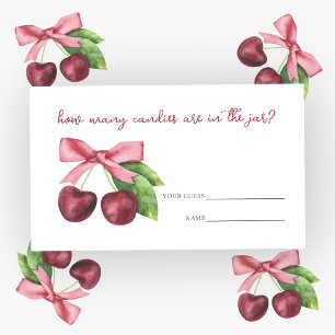 Carte D'accompagnement Cherry bow Devine combien de bonbons jeu