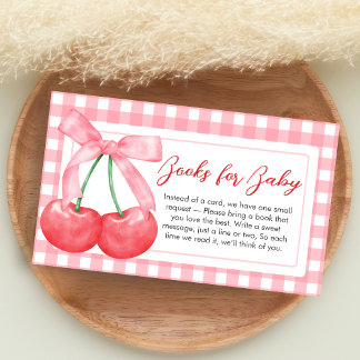 Carte D'accompagnement Cherry on Top Baby Shower Books for Baby