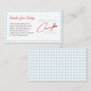 Carte D'accompagnement Cherry on Top Baby shower Books for Baby