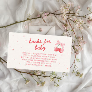 Carte D'accompagnement Cherry on Top Coquette Books For Baby shower
