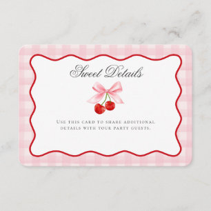 Carte D'accompagnement Cherry Sweet Rose Coquette Détails de la boîte Ins