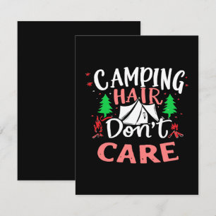 Carte D'accompagnement Cheveux de Camping On S'en Fiche Drôle