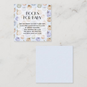 Carte D'accompagnement Chic Blue Citrouilles Boy Baby shower Demande de r