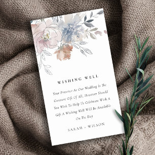 Carte D'accompagnement Chic Blush Aquarelle Florale Mariage Wishing well