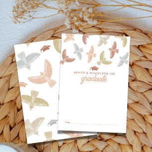 Carte D'accompagnement Chic Boho Birds Conseils et souhaits pour l'obte
