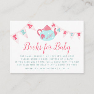 Carte D'accompagnement Chic Girl Baby shower Tea Party Demande de réserva