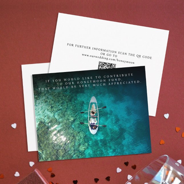 Carte D'accompagnement Chic Honeymoon Fund Contribution de don Code QR (Créateur téléchargé)