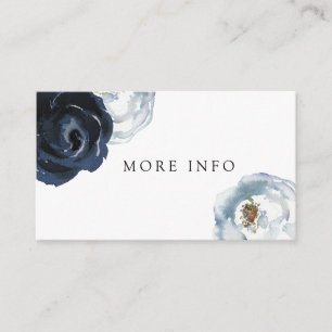Carte D'accompagnement Chic Navy Blue Peony Floral Mariage Plus d'infos