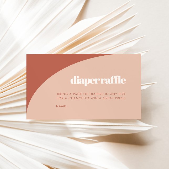 Carte D'accompagnement Chic pêche en terre cuite baby shower Rupture de c (Créateur téléchargé)