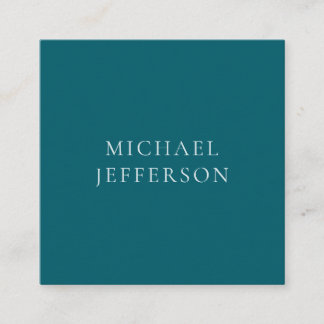 Carte D'accompagnement Chic Plain Dark Teal Color Personalized Custom